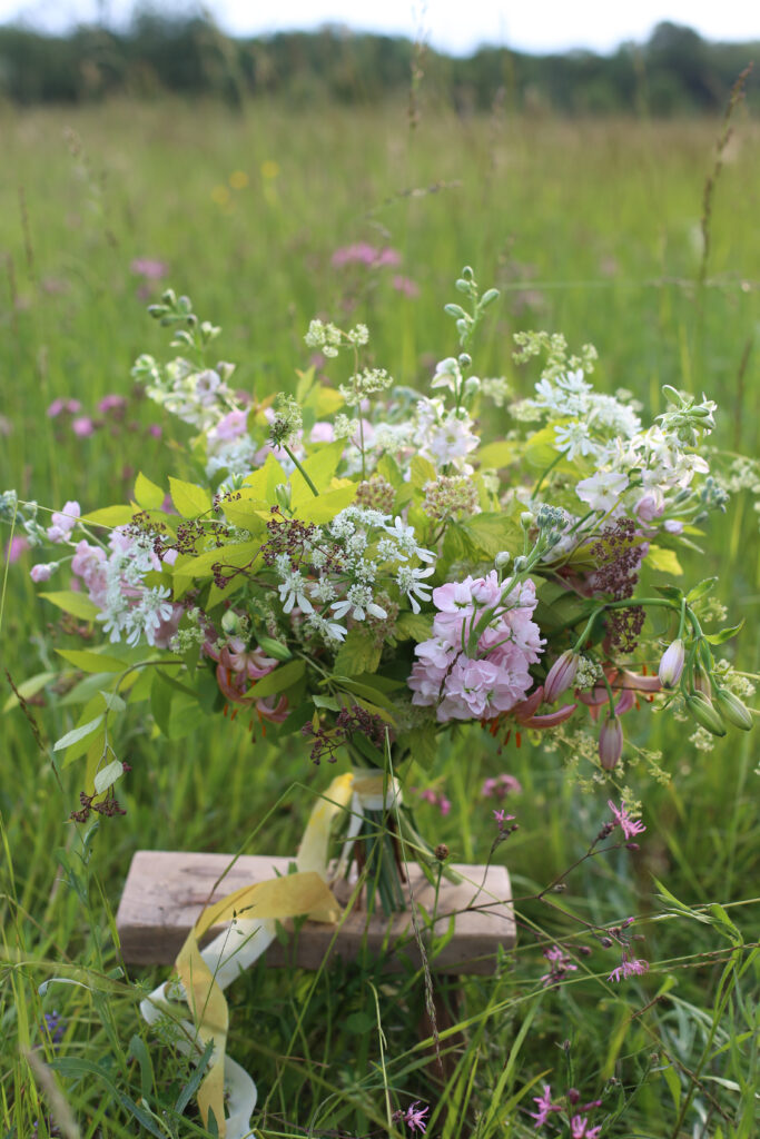 bouquet dans un champ