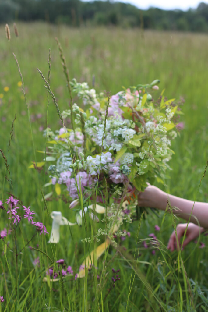 bouquet dans un champ