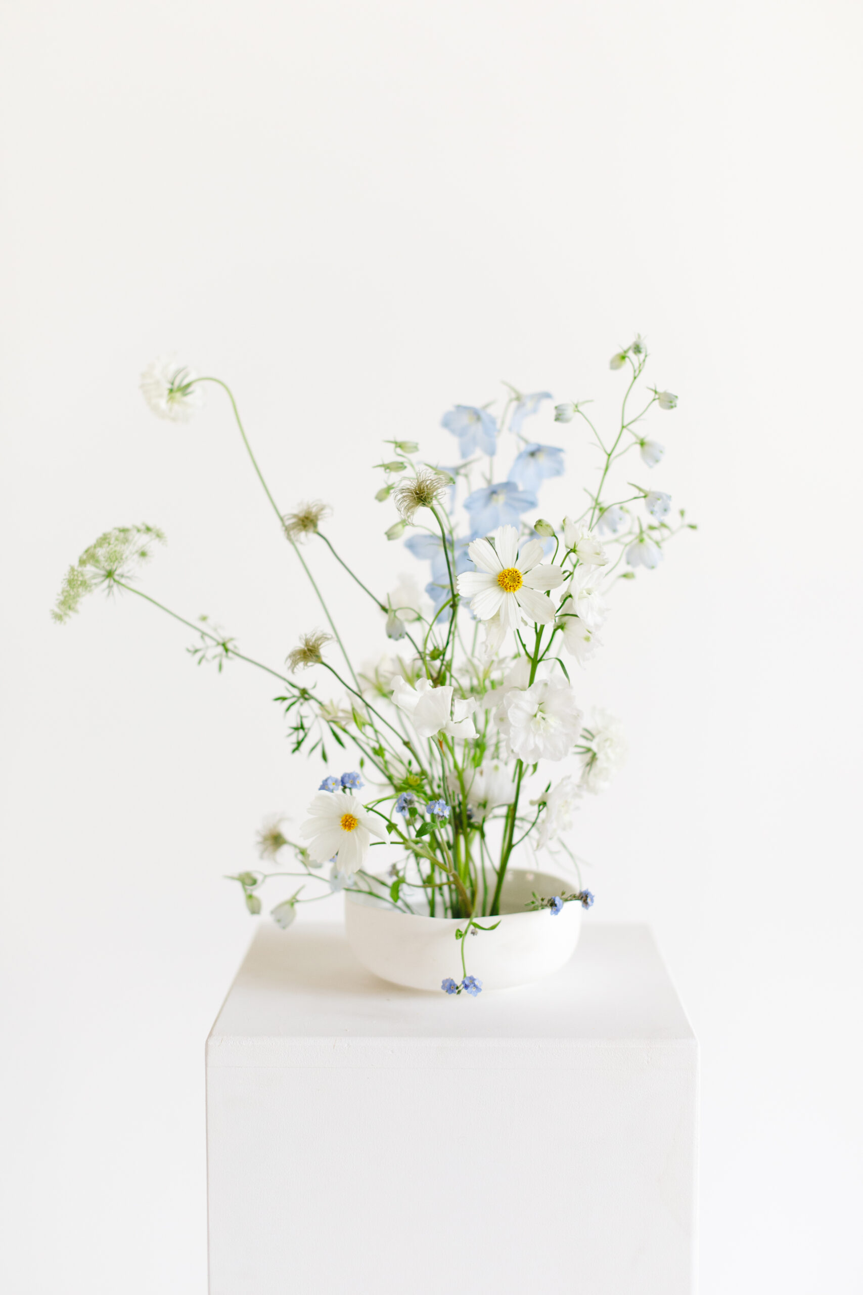 Composition florale bleue
